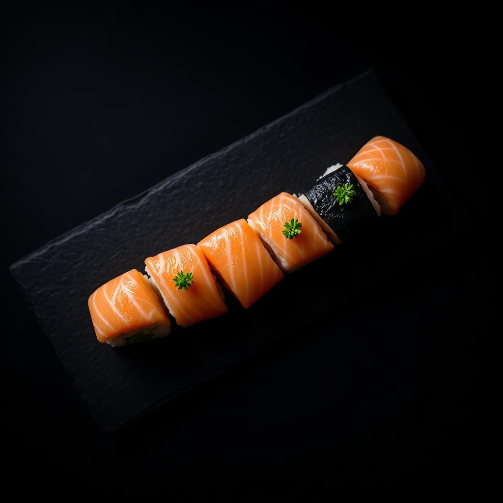 Flamed Salmon Nigiri
